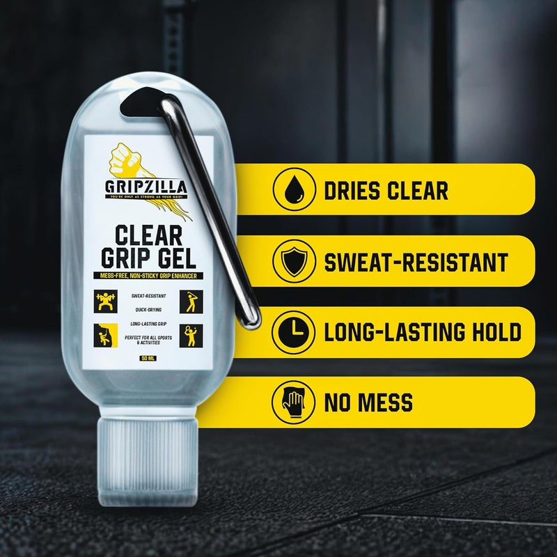 GRIPZILLA Clear Liquid Chalk Gel - Chalk Mess-Free Grip Enhancer for Optimal Performance- Non Sticky, Anti-Slip Perfect for Golf Grips,Tennis,Pole Dance,Gym,Pickball Repels Sweat & Moisture from Hands - Image 5